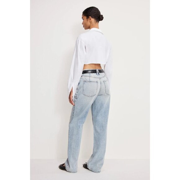 NWT $145 Good American Jeans Plus Sz 20 Good 90's High Waist Loose Light Baggy - Picture 4 of 10